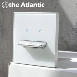 Light Switch With LED Indicator Wall Reset Switch Intermediate Switch Return Switch White Glass Frame 16A Switch