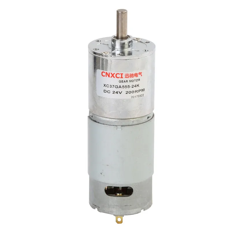 

12V24V 37GA555 Micro DC Gear Motor 37mm Full-Metal Gear Large Torque For Home Aplliance/BBQ Machine/Lock/Office Machine/DIY Mode