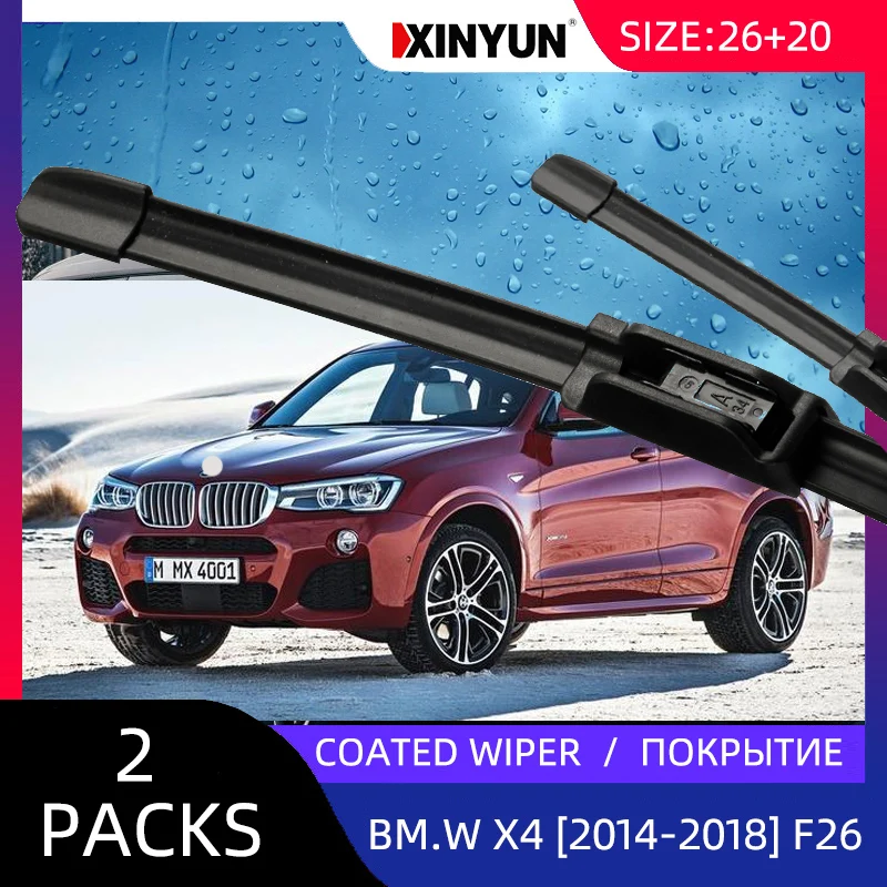 Coated Wiper LHD Front Wiper Blades For Bmw X4  (F26) [2014-2018]  Windshield Windscreen Front Window 26