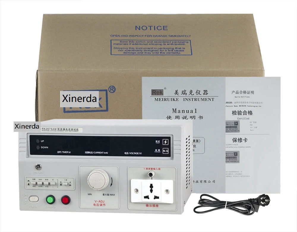 

AC 250V 2/20mA Настольный ток утечки тестер Измеритель RK2675AM с светодиодный цифровой дисплей 500VA оборудование для обнаружения утечки