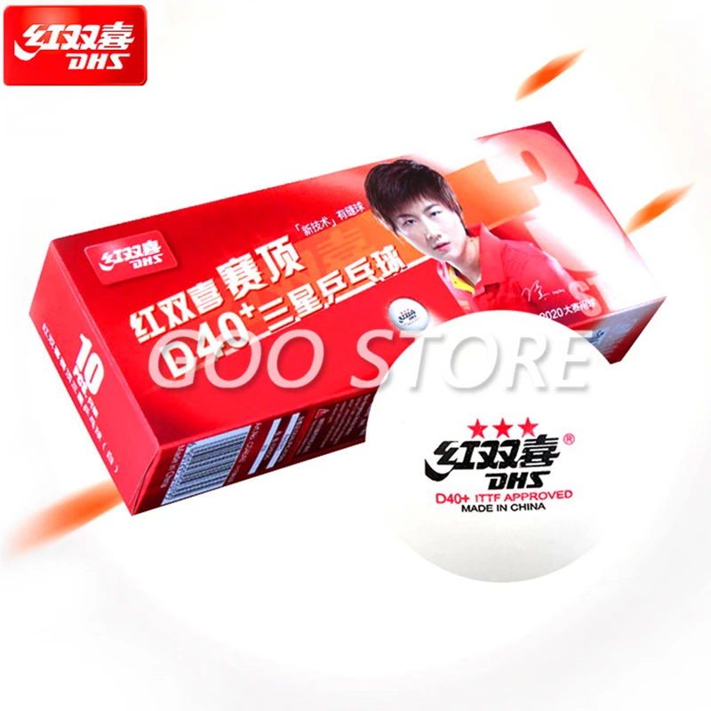 DHS 3-star D40+ Table tennis balls 3 star new material seamed ABS plastic ping pong ball poly