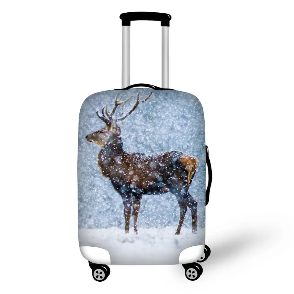 Animal Elk Print Travel Accessories Suitcase Protective Covers 18-32 Inch Elastic Luggage Dust Cover Case Stretchable