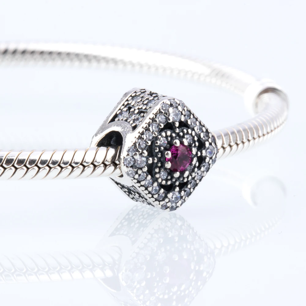 S925 Silver Pentagram Pendant, Love and Elfie Tower Pendant, Oxygen Cubic Zirconia Bracelet Beads, Bracelet Positioning Buckle