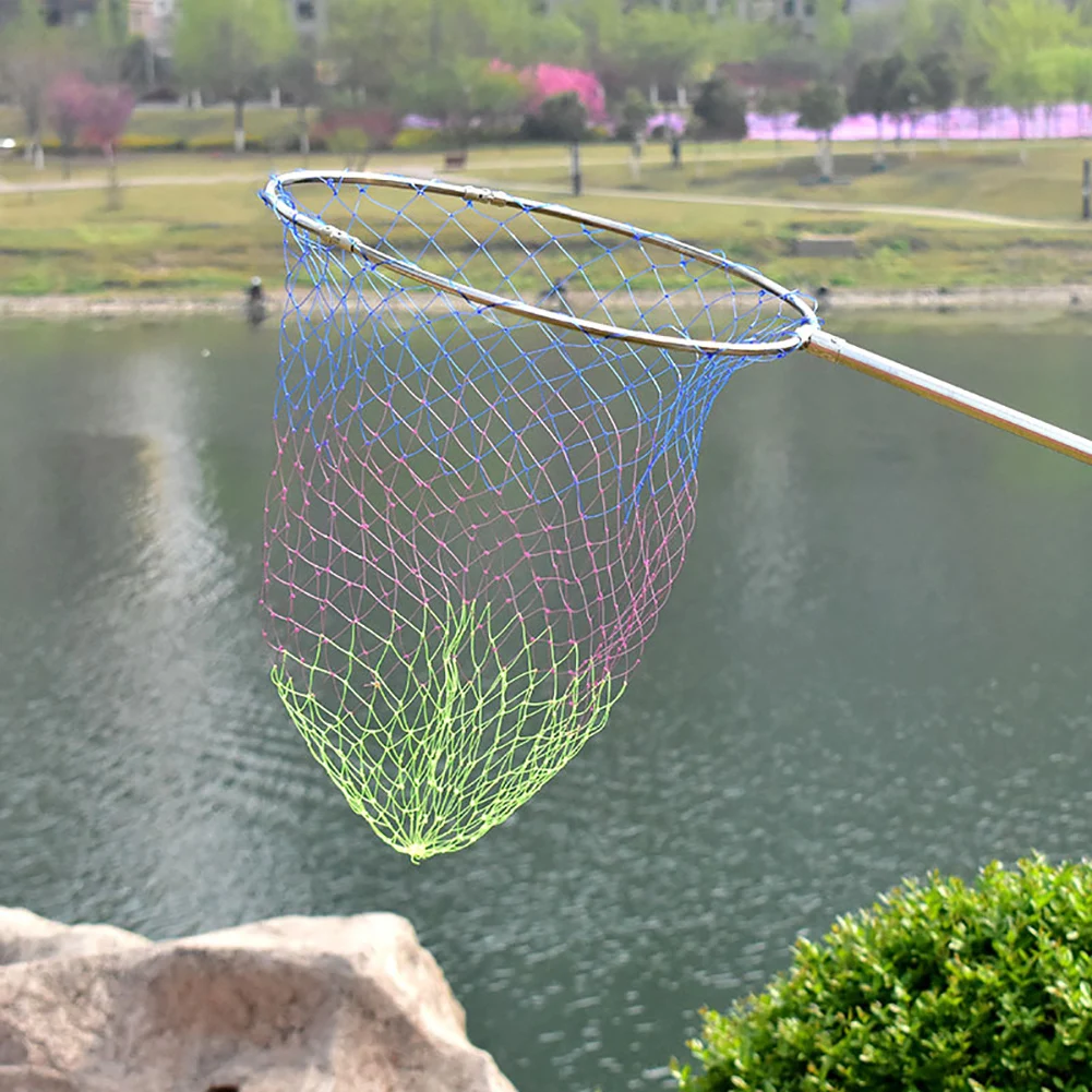 

Folding Brail Landing Net Head Color Nylon Fishing Net Stainless Steel Ring Depth Landing Dip Tackle Accessories 40cm