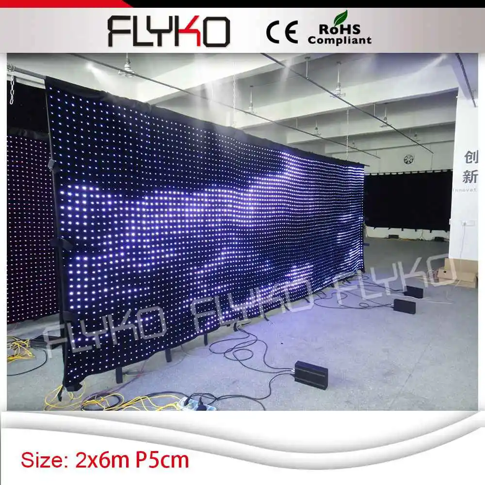 New years led lamps 2m by 6m  p5cm LED vision curtain