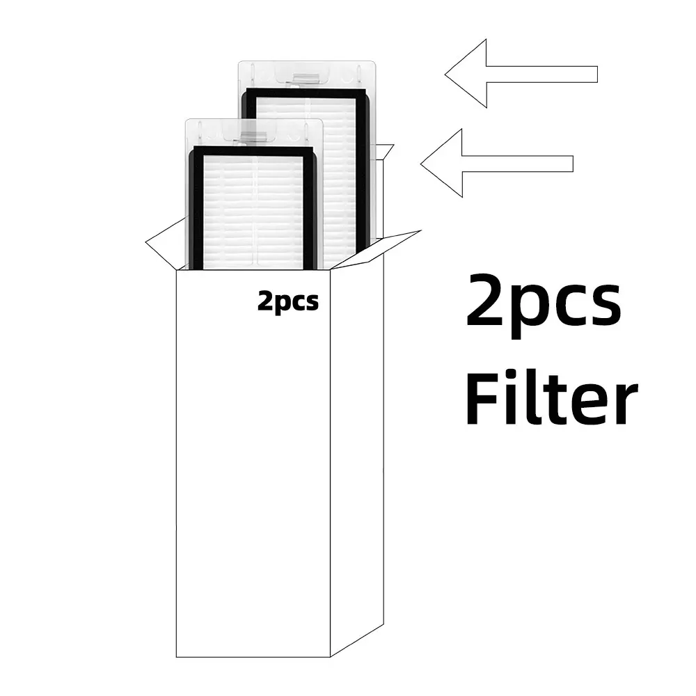 Piezas compatibles para el robot aspirador Qihoo 360 S5/S7/S7 Pro - Cepillo principal, cepillo lateral, rodillo, paño de limpieza, filtro HEPA,