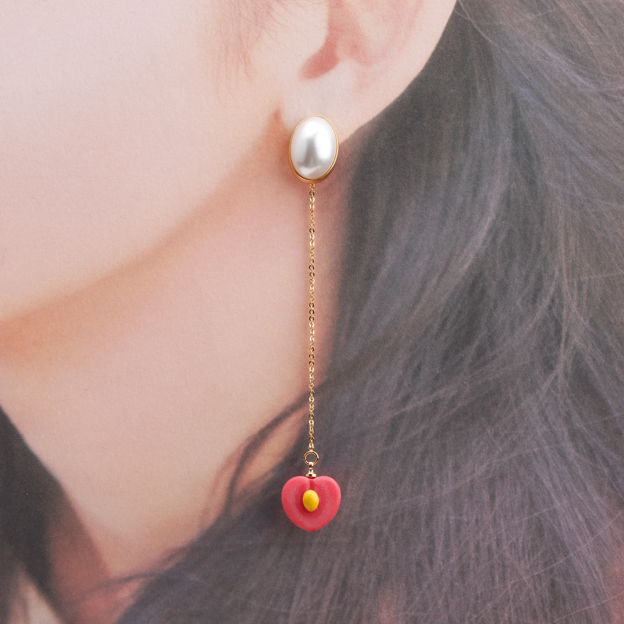 GUFEATHER M789, 보석 액세서리, 수지 펜 던 트, 점프 링, 포도 복숭아 석류 모양, diy 귀걸이, 보석 만들기, 10 개/몫
