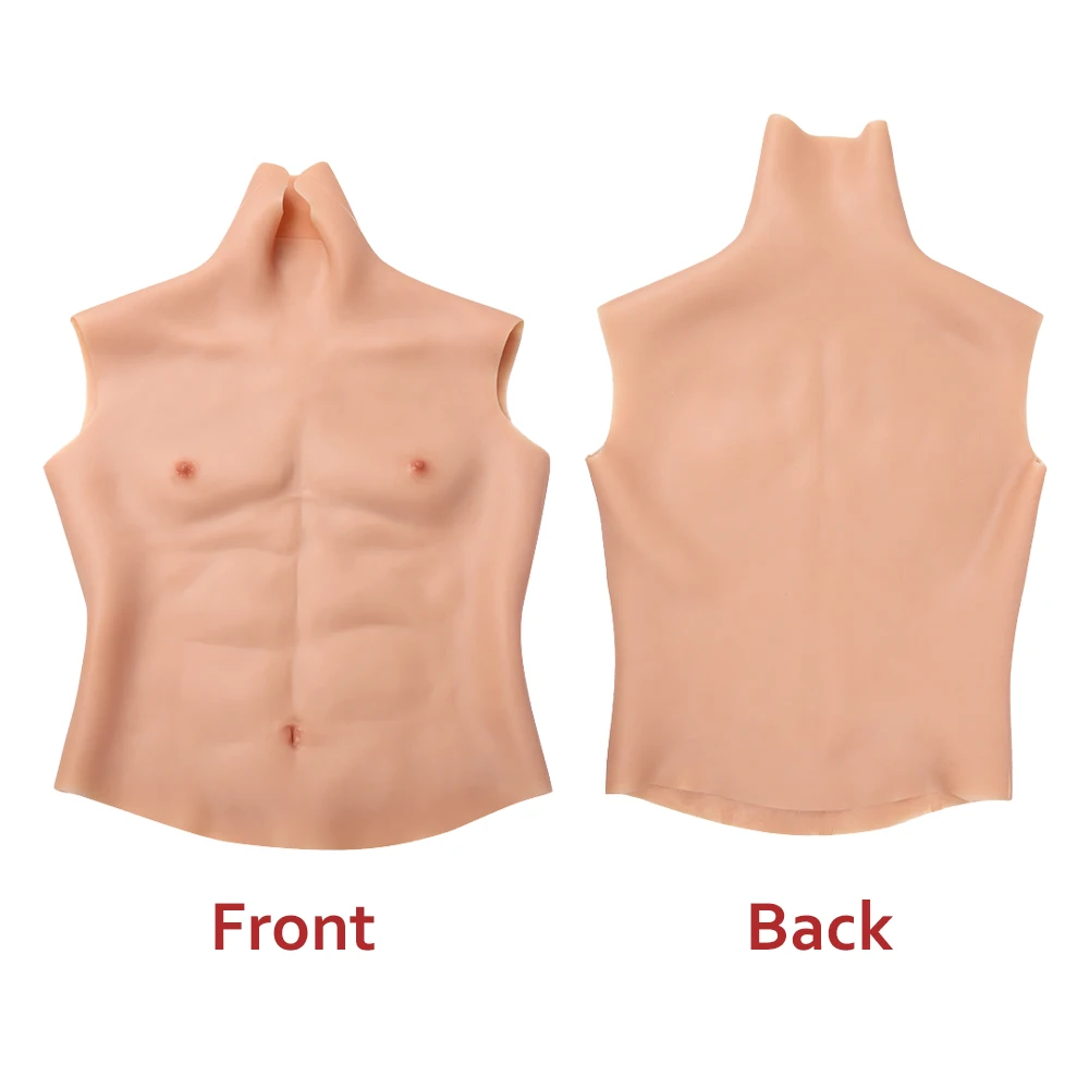 Realistic Silicone Fake Chest Muscle Male Suit Men Artificial Simulation Muscles Cosplay Muscle Suits Costume Silicone False abs