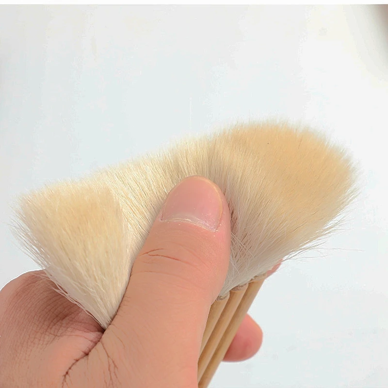 Imagem -03 - Soft Thick Sheep Hair Paint Brush Punho de Bambu Escova Liquidificador Caneta para Pintura Aquarela Arte Suprimentos