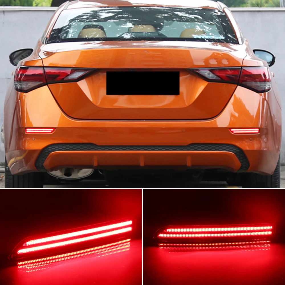 Car Flashing 1 Set for Nissan Sentra Sylphy 2020 2021 LED Rear Bumper Reflector Lights Car Turn Signal Brake lamp Fog Lamp