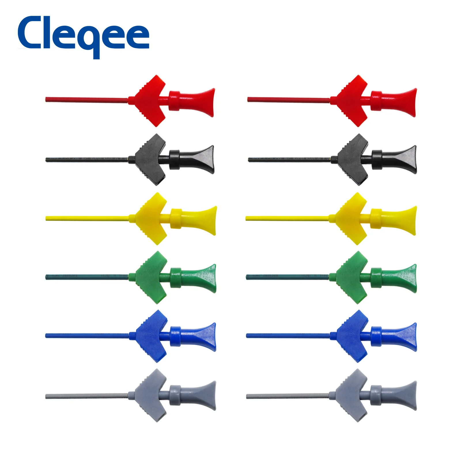 Cleqee SMD IC Testing Hook mini Logic Analyzer Grabber Internal Spring probes clips jumper connect Dupont Test Lead Accessory