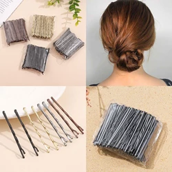 Invisible Wave Hair Clip for Women, Black Hairpins, Lady Bobby Pins, Hairgrip Barrette, Hair Clips Accessories, 100Pcs Set