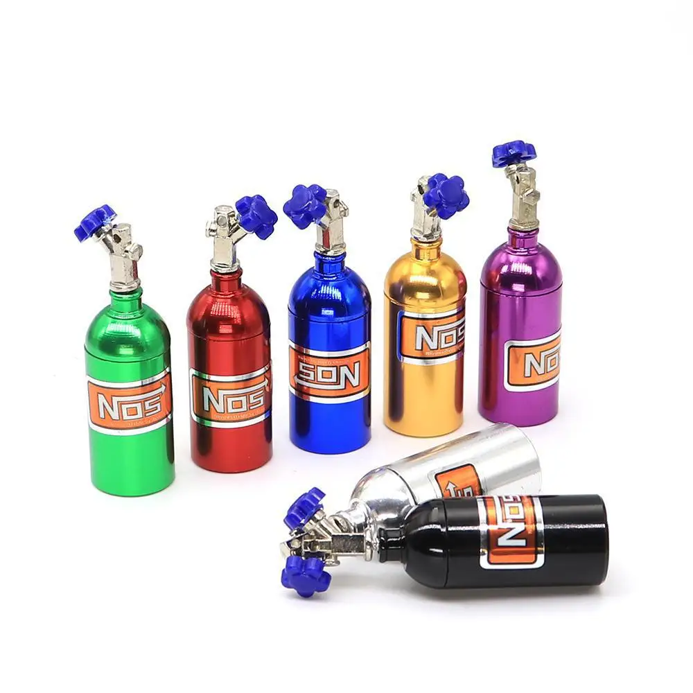 

1/10 simulation climbing car universal decorative parts NOS metal simulation nitrogen bottle with fixed chain For TRX4 SCX10 ii