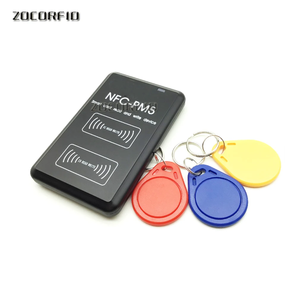 PM5 RFID NFC Copier IC ID Reader Writer Duplicator English Version Newest with Full Decode Function Smart Card Key+125KHZ card