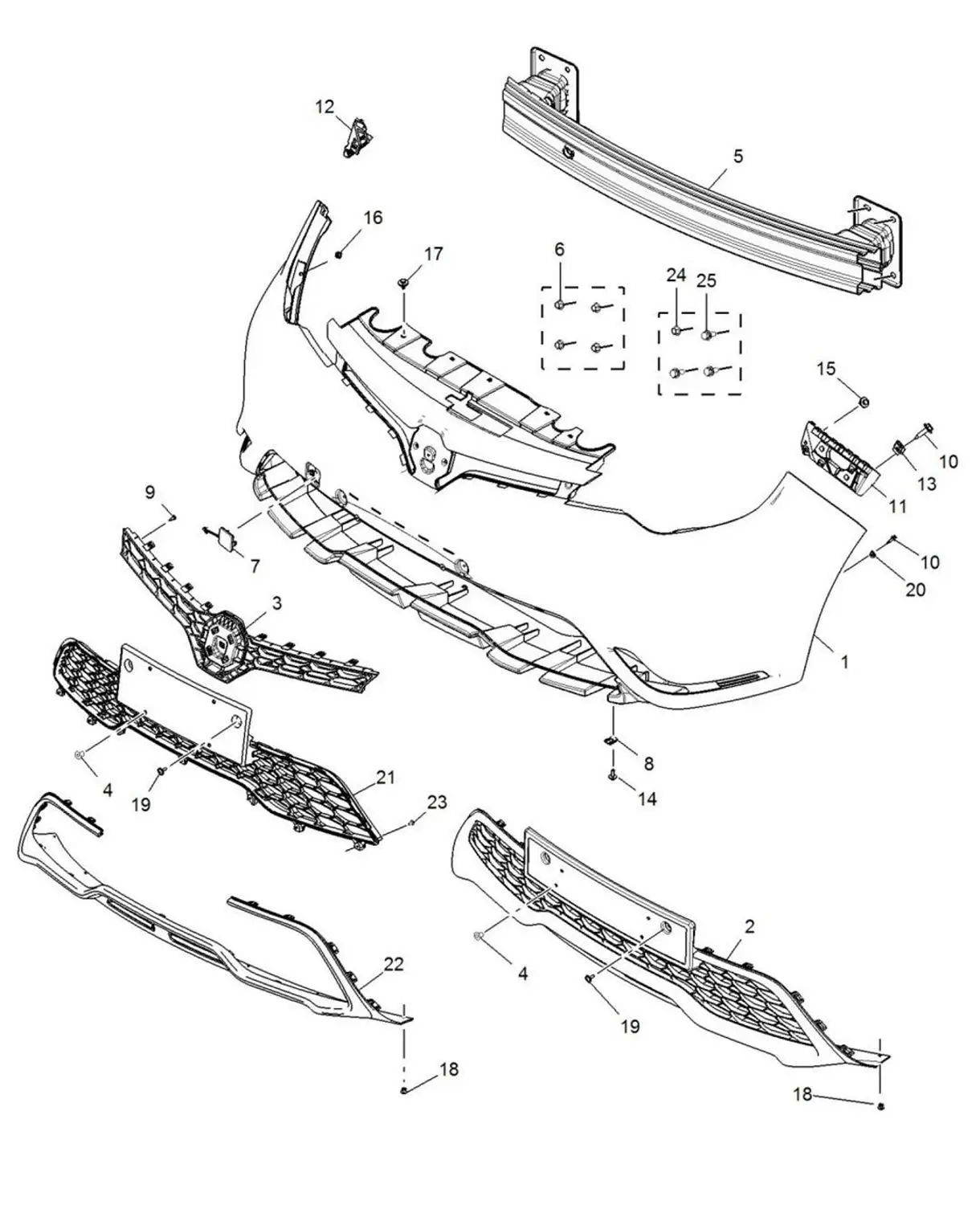 1pcs Front bumper bracket left / right side BRACKET-FRT BPR FASCIA SI MTG for Chinese SAIC MG3 2014 Auto car motor part 30060928