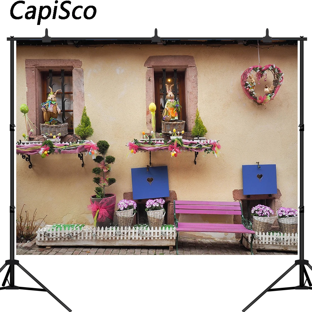 

Фон для фотосъемки Capisco, весенний пасхальный кролик, декор для цветочного дома, портретный фон для фотостудии, фотозона, фотофон