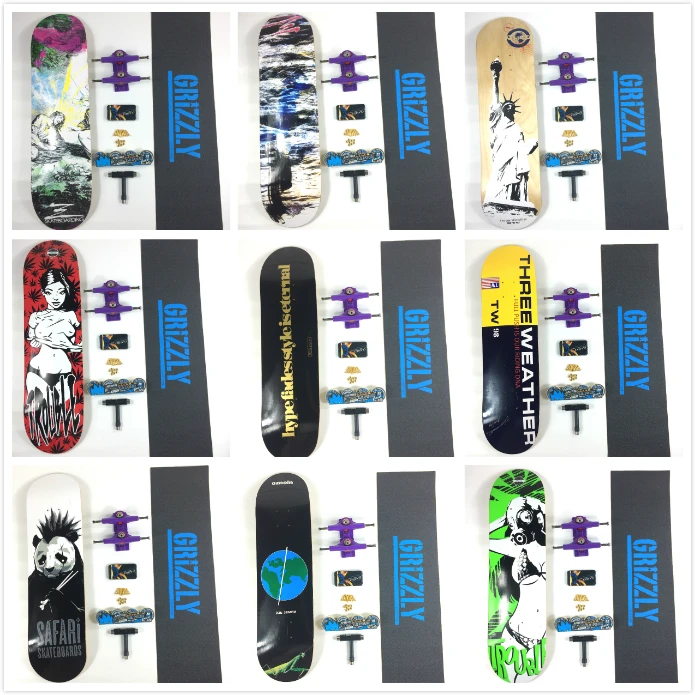 Double Rocker  Canadian Maple Skate 7.75 8.0 8.125 8.25 8.375 8.5 Inch High-end Skateboard Hollow Truck Complete Set Combination