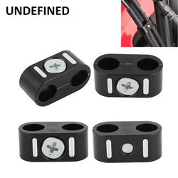 4pc Brake Throttle Cable Clips Clamp Protector Line Wire Clips Cover For Sportster XL 883 1200 Dyna Low Rider Softail FXST 84-17