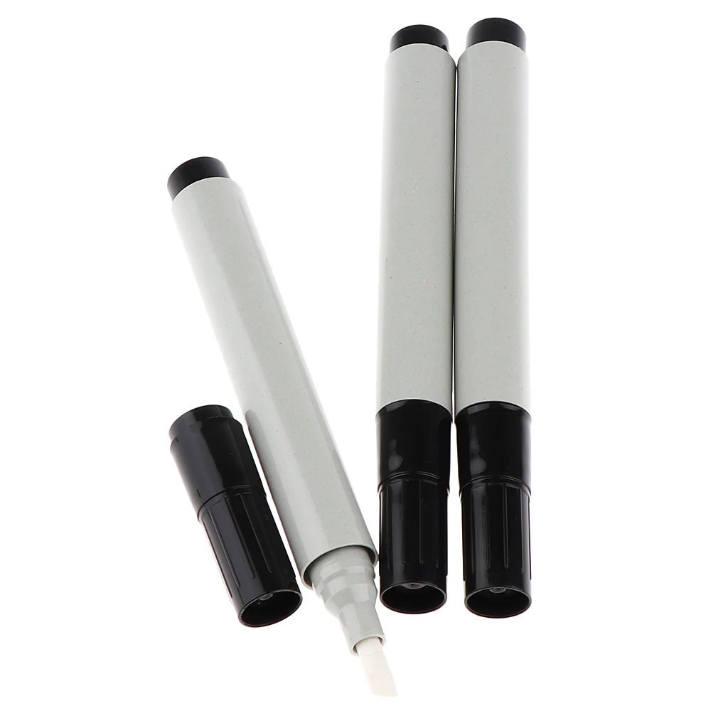 3 Pieces Grey Plastic Medium Tips 4.5mm Flat Tip Watercolor Oil Acrylic Paints Marker Pen Empty Tube Ink Fountain Refill Pen