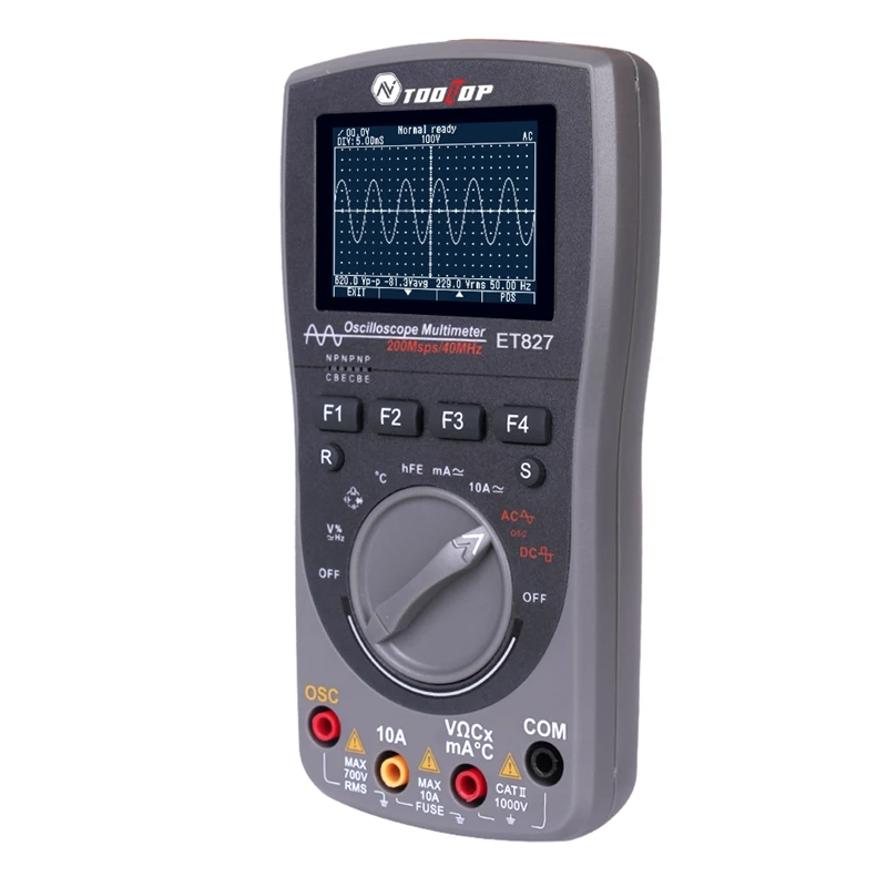 

Intelligent 2in1 Digital 40MHz 200Msps/S Oscilloscope Multi-meter 6000Counts True RMS AUTO Multimeter Analog Grap Waveform Tools