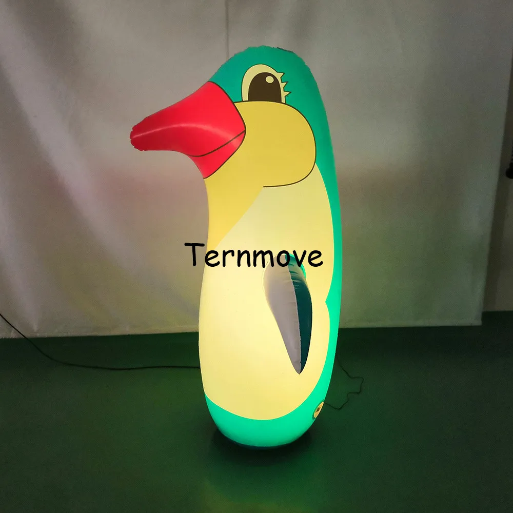 Inflatable Penguin Thumber with led light（touch shift color）Children Party event Decorations Outdoor Supplies Inflatable Games