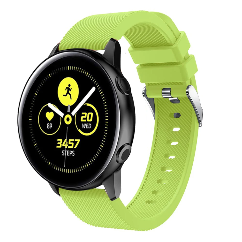 20mm pulseira de relógio para samsung galaxy assista ativo 2 engrenagem s2 42mm esporte silicone correa esporte smartwatch pulseira relógio accessorie