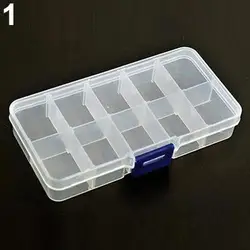 Portable 10/15/24 Compartment Detachable Jewelry Bead Storage Case Organizer Box