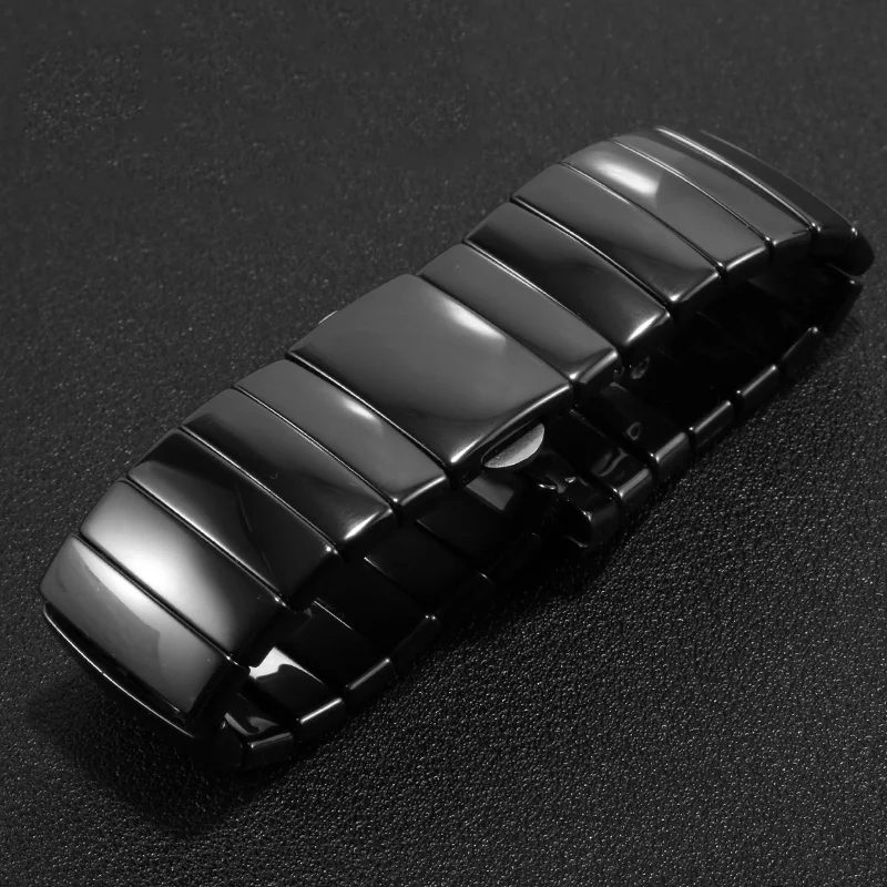 Ceramic Strap Substitute Rado Sintra Series Black Concave Interface Bracelet Male\'s Watch Accessories 17 26 29mm