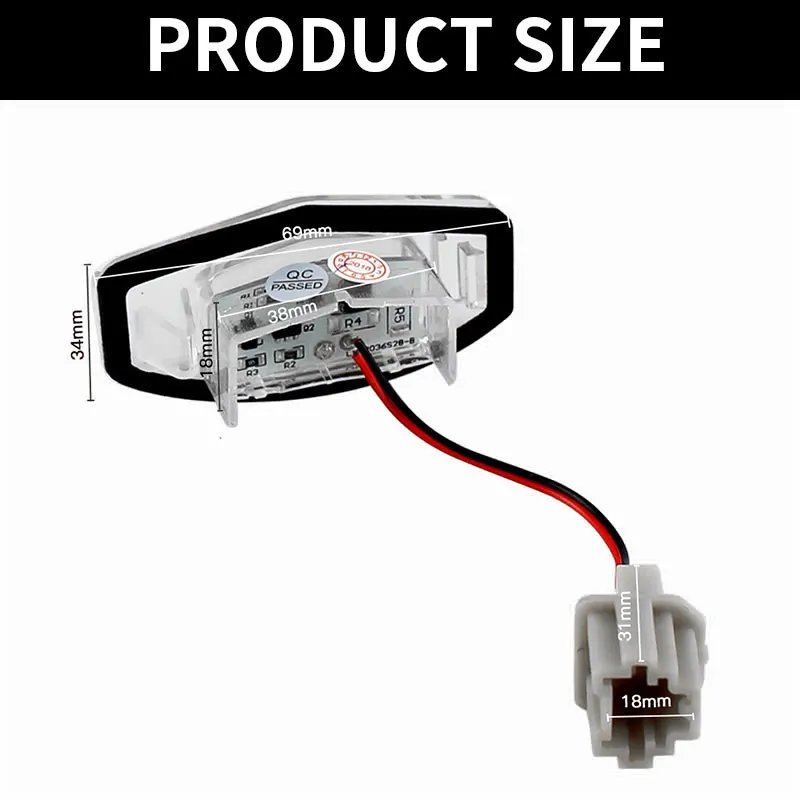 2xFor هوندا سيفيك سيدان أكورد نوع R EP3 مدينة MK4 أوديسي ل أكورا RL TL TSX ILX RDX MDX Led لوحة ترخيص ضوء مصباح علامة السيارات #6