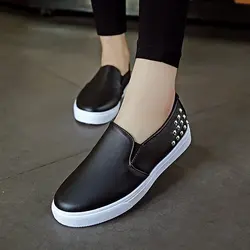 Mocassini Scarpe da donna basse scarpe casual slip on sneaker punta tonda suola morbida comode scarpe bianche nere traspirantifg87