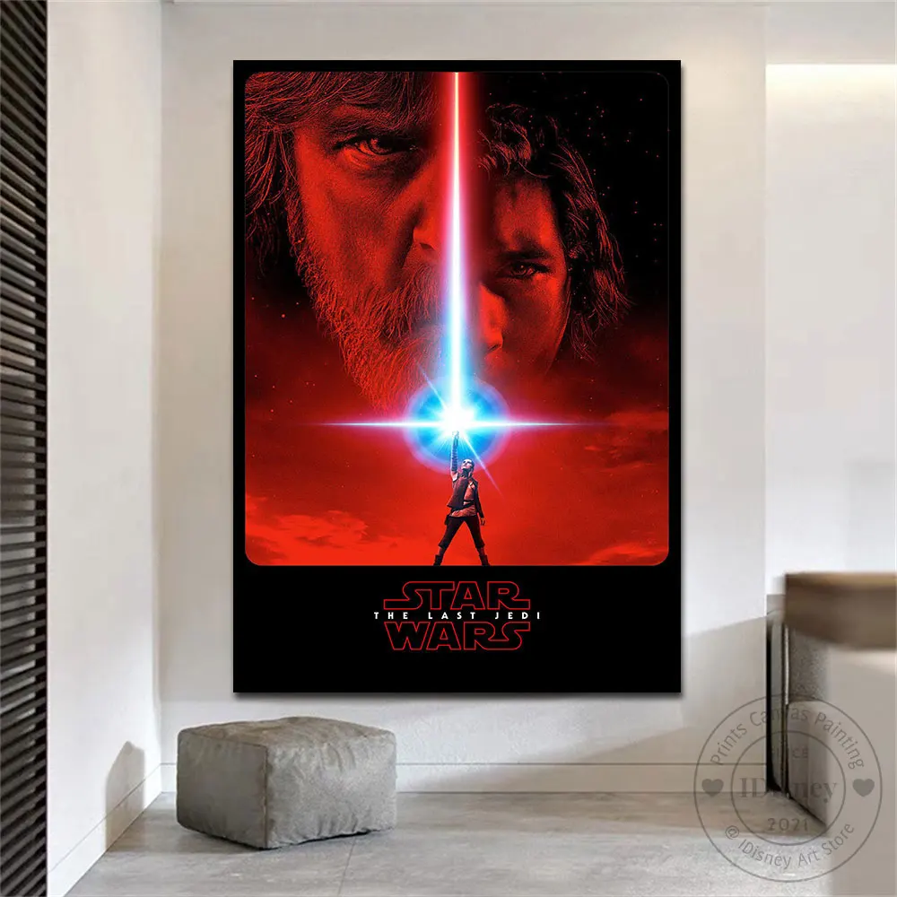 

Star Wars Episode VIII The Last Jedi Movie Cover Poster Prints Canvas Painting Print Wall Picture Living Room Home Decoration