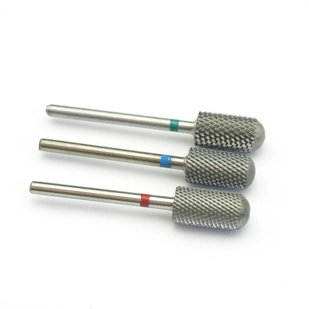 3Grits Nozzle Nail Drill Bits File Nail Electric Drill Machine Manicure Pedicure Drills Accessory Acrylic Nail Tools Smooth head