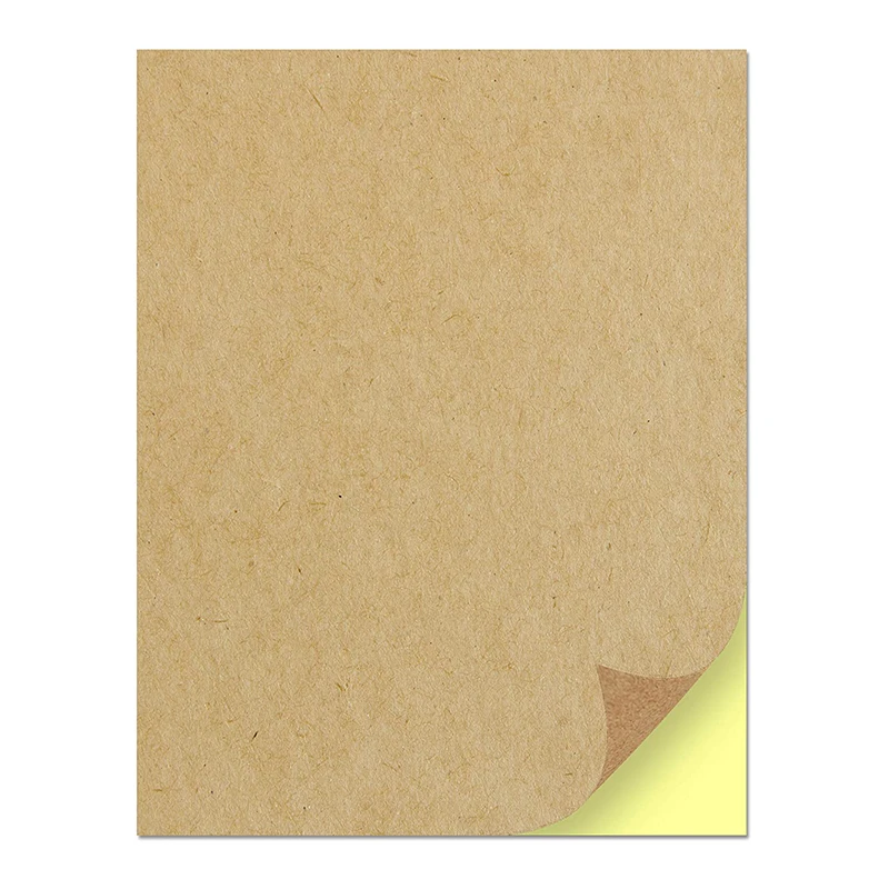 

50 Sheets A4 Matte Kraft Paper Sticker Label Laser Inkjet Printer Copier Craft Self Adhesive Stickers Surface Paper Sheets