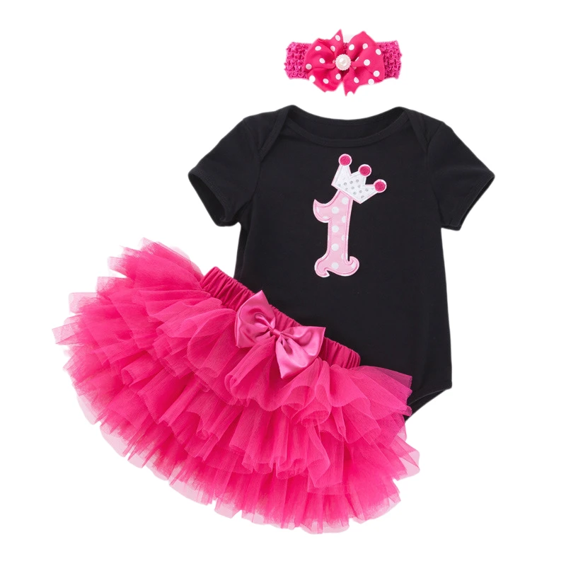 Vestido de fiesta de cumpleaños para niña, trajes de tutú para bebé, vestidos infantiles, vestidos de bautismo para niña, 1 año, 2 años