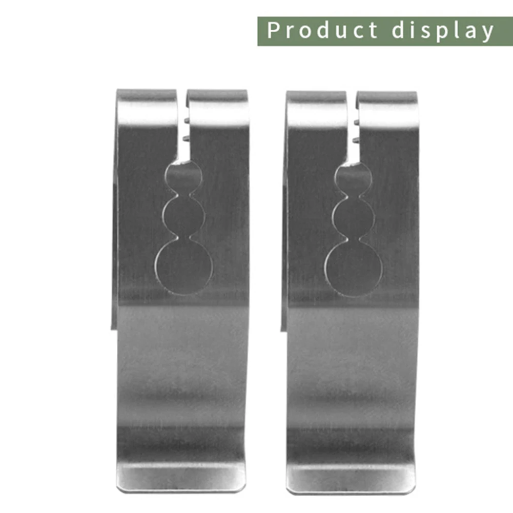 2pcs Durable Barbecue Probe Clip 3 Holes Anti-scalding Picnic Holders Stainless Steel Home Grill BBQ Accessory Kitchen Portable