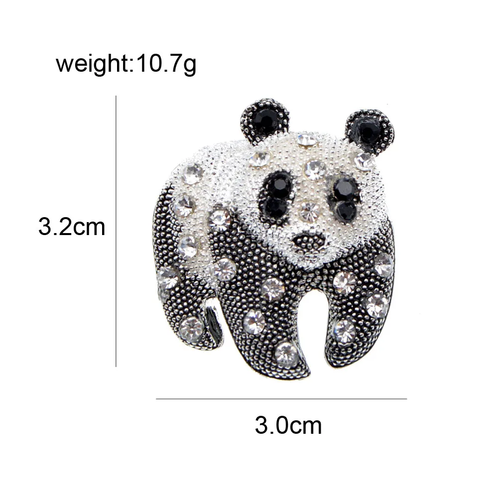 CINDY XIANG Black And White Color Panda Brooch Unisex Fashion Animal Design Rhinestone Jewelry High Quality New 2020