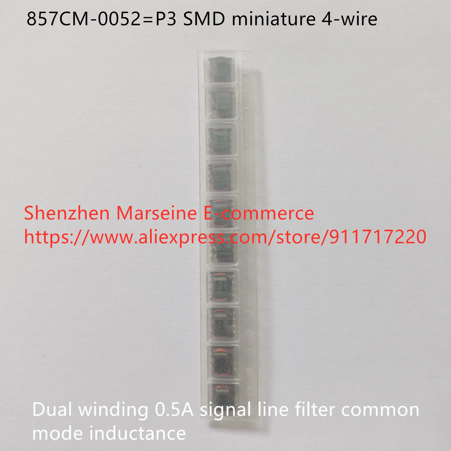 Original New 100% 857CM-0052=P3 SMD miniature 4-wire dual winding 0.5A signal line filter common mode inductance