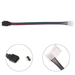 1Pc 15cm 5050 RGB 4 Pin LED Strip Light Connectors Strip To Power Adaptor 4 Conductor 10mm Wide Connector