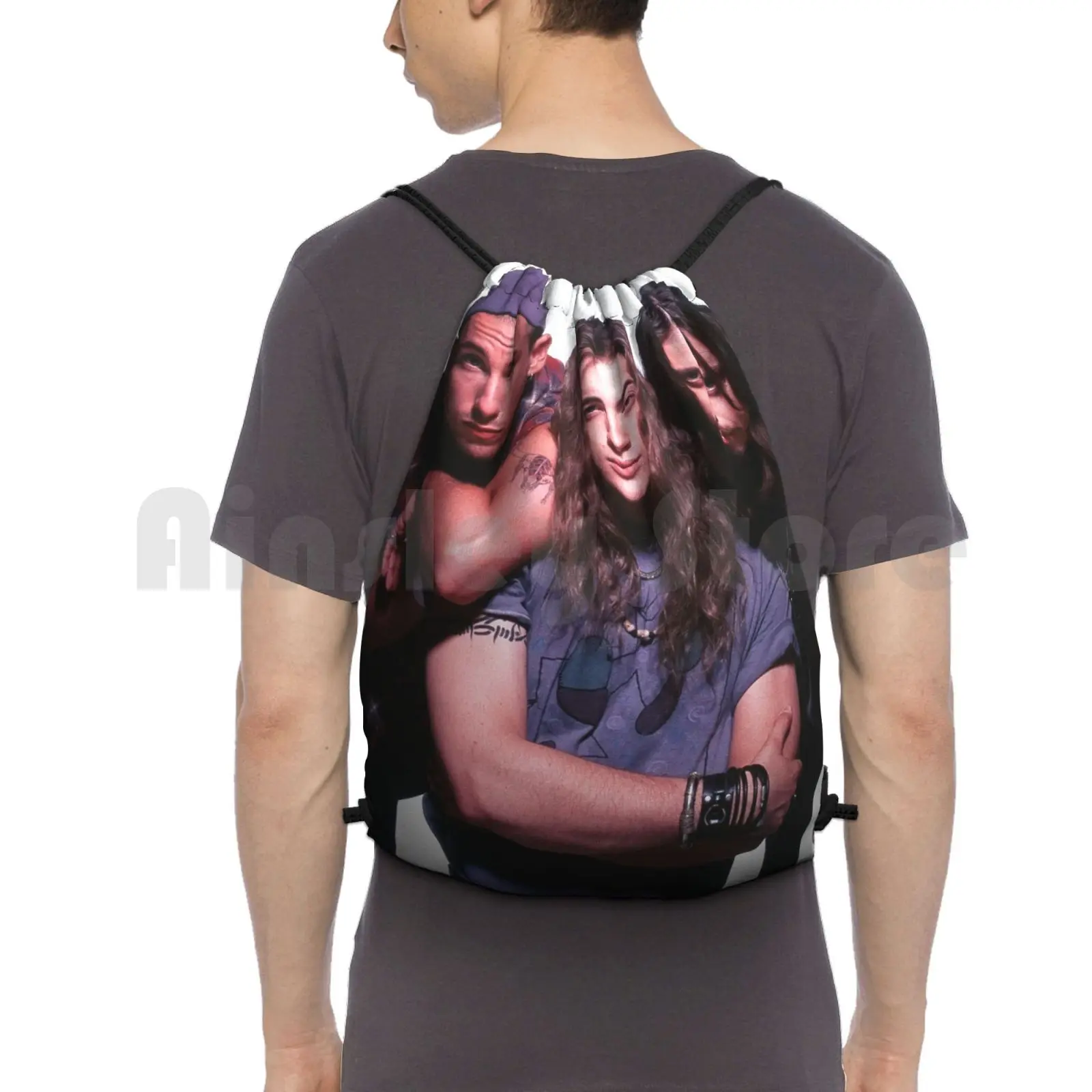 

Brendan Fraser , Adam Sandler , Steve Buscemi Backpack Drawstring Bag Riding Climbing Gym Bag Adam Sandler Steve Buscemi