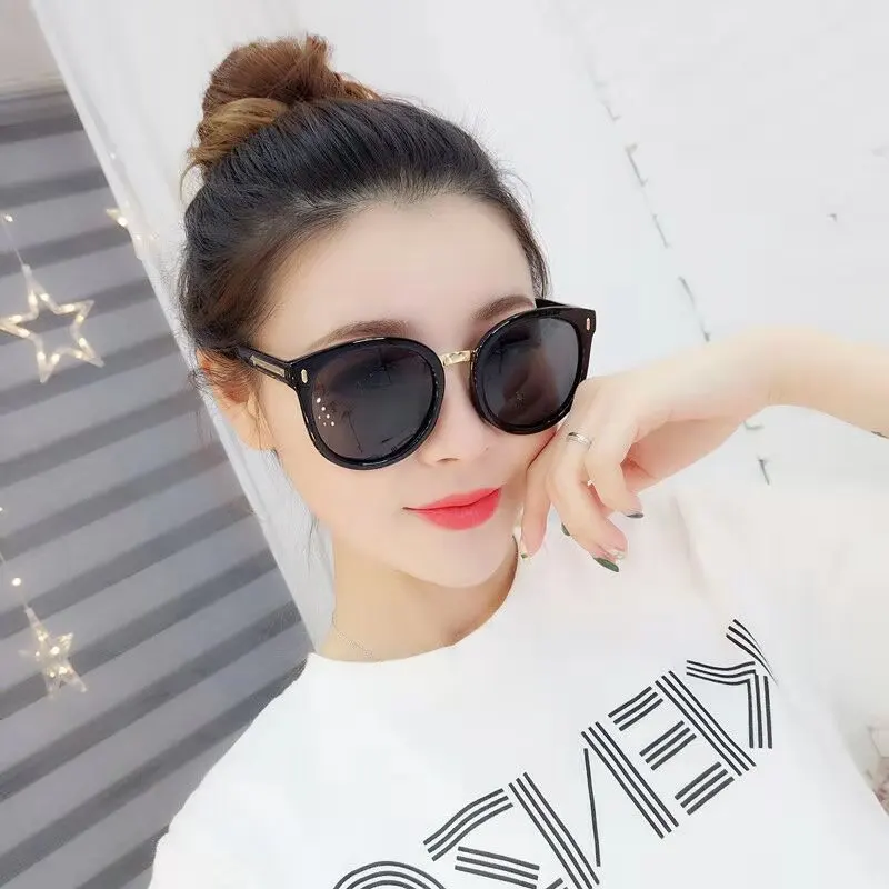 2020 Classic Small Frame Round Sunglasses Women/Men Brand Designer Alloy Mirror Sun Glasses Vintage arrow sunglasses