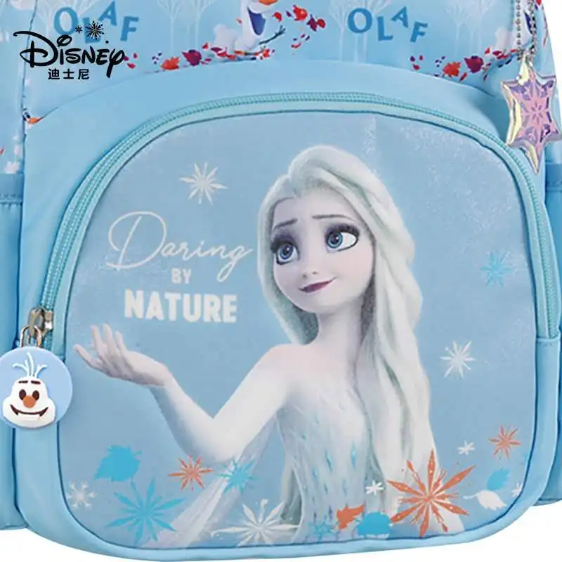 Disney-mochilas escolares de Frozen para niñas, mochila de Elsa, Anna, guardería, adecuada para niños de 2 a 6 años, súper ligera, resistente al agua