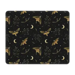 Death Head falene Night Mouse Pad Square tappetino per Mouse in gomma antiscivolo Gaming Computer PC Pad stuoia per Mouse stregoneria strega gotica