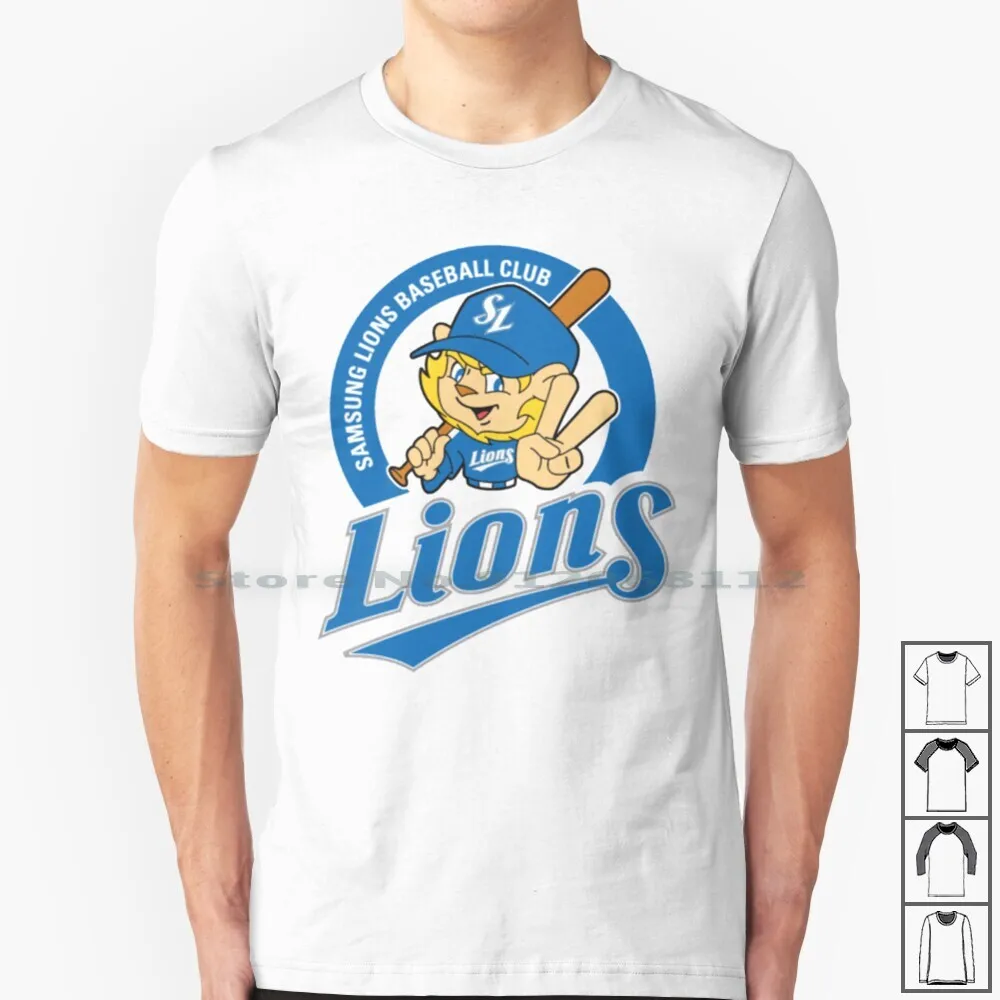 Samsung Lions-Kbo 100% Cotton T Shirt South Korea Kbo Korean Baseball Organization Matt Williams Baseball Club Baseball Fan