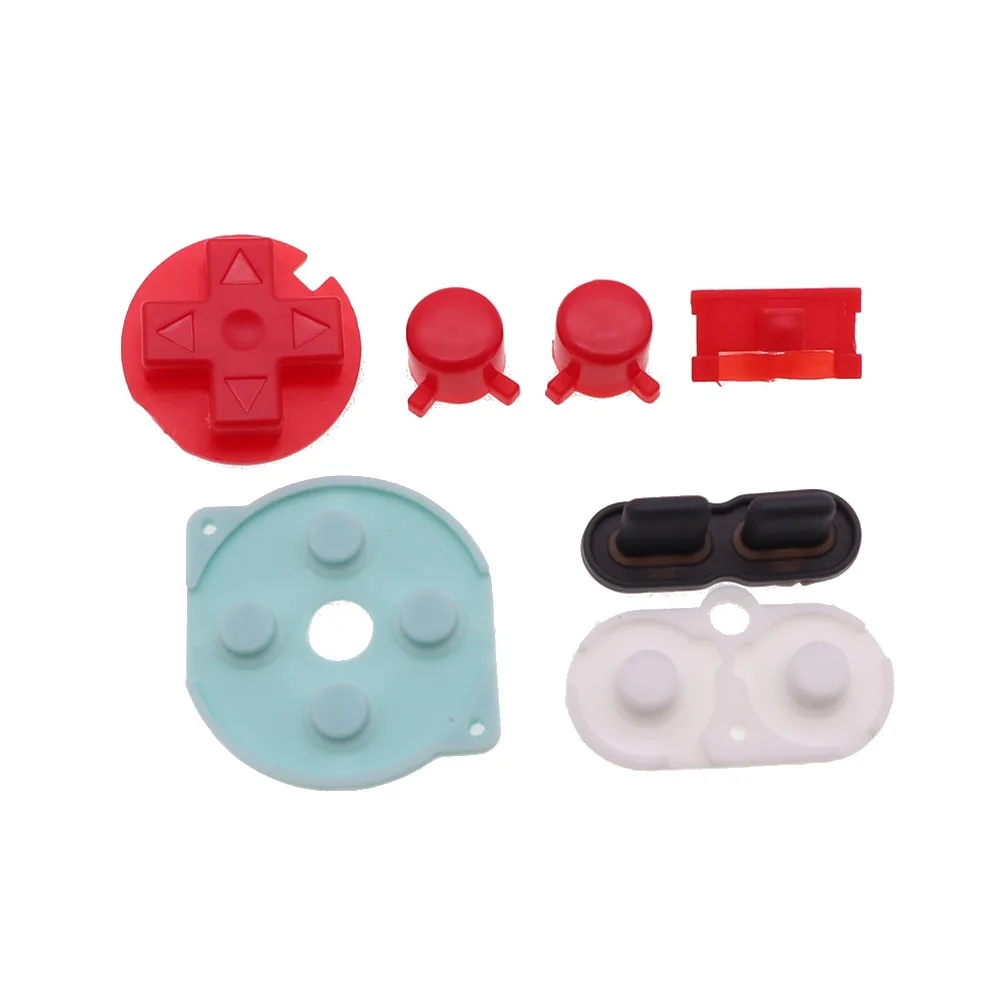 Botones conductores de goma para Nintendo Gameboy, botones A y B, almohadillas para GBP D, botones de encendido y apagado, 1 Juego