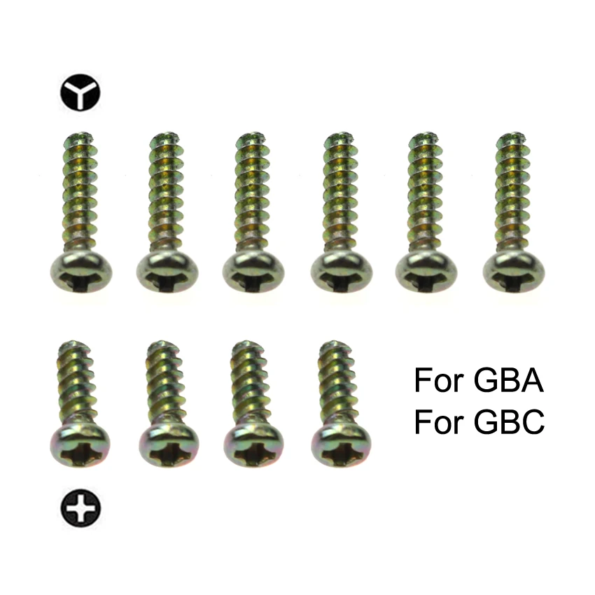 YuXi – Kit de vis en Y à trois ailes pièces/ensemble, pièces de rechange pour Console Gameboy Advance Color pour GB GBA GBC GBP