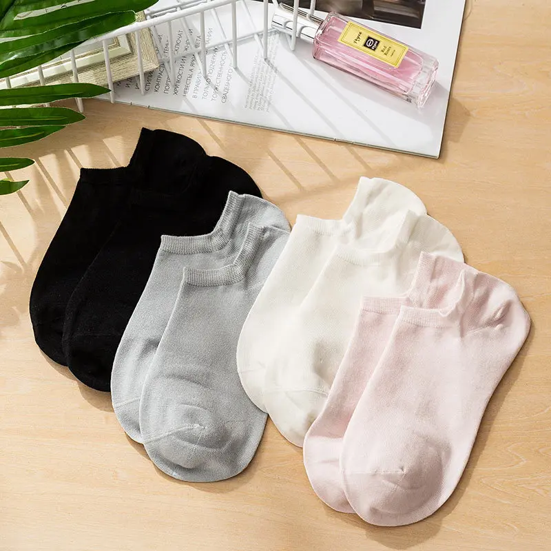 3Pairs Skin-Friendly Breathable Silk Socks for Women Seamless Ankle Socks