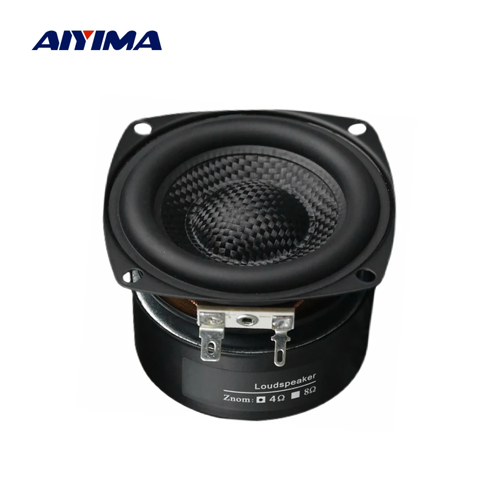 AIYIMA 1Pcs 3 Inch Woofer Speaker Fiberglass High-stroke Power HiFi Home Theater Bass Speaker 4 8 Ohm 50W Loudspeaker