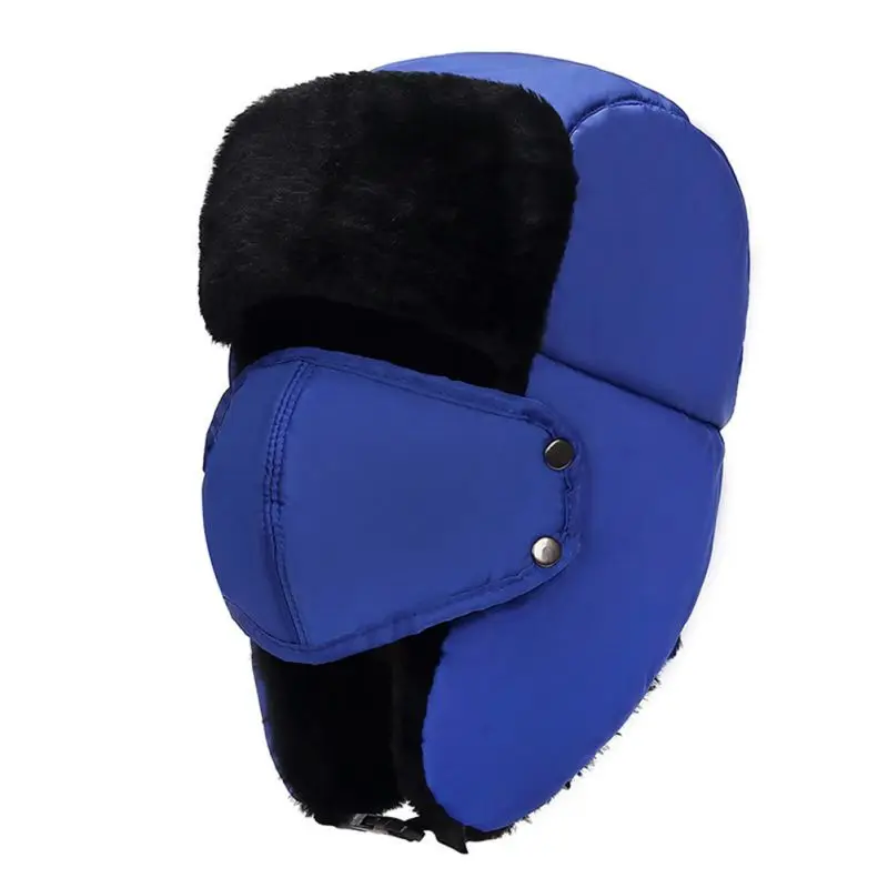 Winter Thermal Trapper Hat  Warm Faux Fur Oudoor Hat Men Women Ear Flap Cap Trooper Trapper Ski Hat Thermal Soft Hats Caps #779