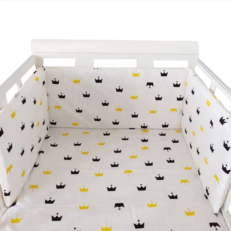 Nordic Sterne Baby Bett Verdicken Stoßstangen Zipper Design einteiliges Krippe Um Kissen Kinderbett Schutz Kissen 200*30 CM – Detail 11