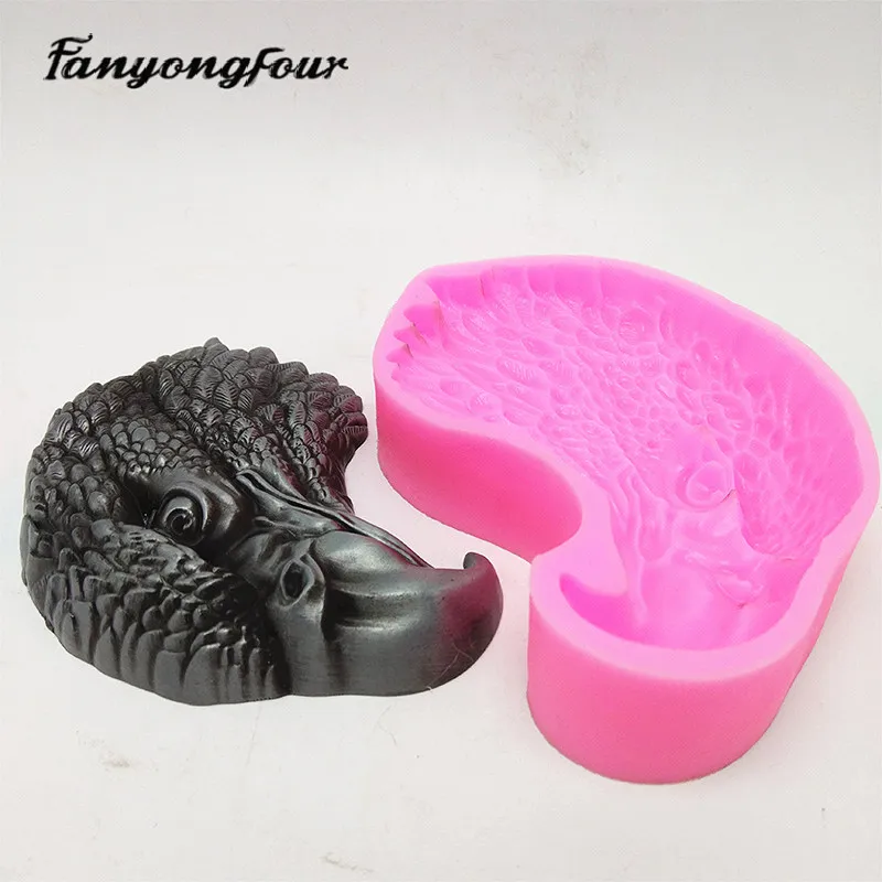 Eagle Head Silicone Mold DIY Flipping Gypsum Crystal Drop Glue Resin Candle Concrete Special Mold Making Craft Decoration